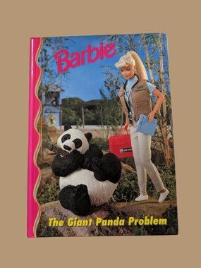 5/$20 Barbie Vintage 1998 Hardcover Book The Giant Panda Problem